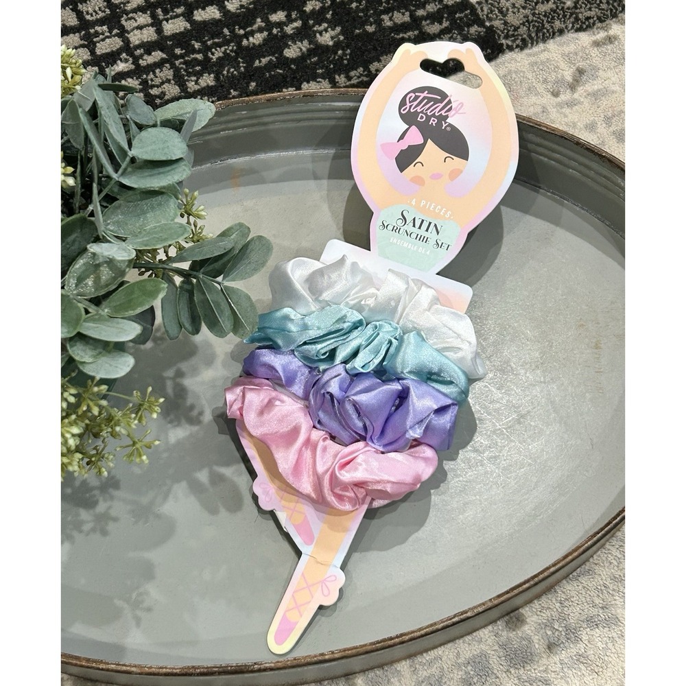 Studio Dry‎ Girls Satin Scrunchie Multicolor Set Of 4